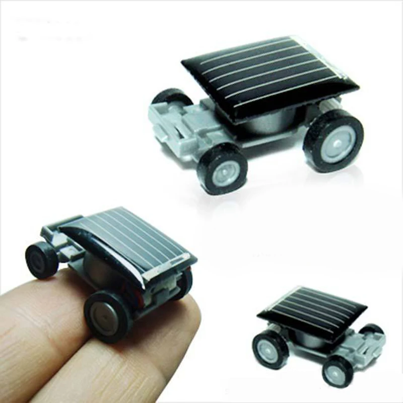 New Strange Black Creative Smallest Mini Solar Powered Car Kids Children Educational Model Toys For Baby Birthday Party Gifts|mini solar powered
