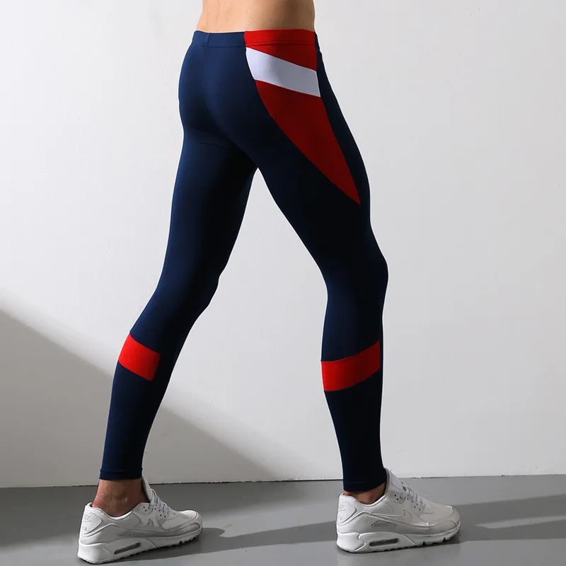 

New Men Compression Leggins Running Tights Leggings Sport Sexy Patchwork Athletics Workout Yoga Fitness Clothing Pant Sportswear