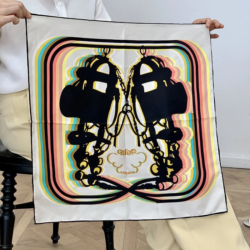 Платок-Бандана женский из 100% шелка 21x21 дюйм |