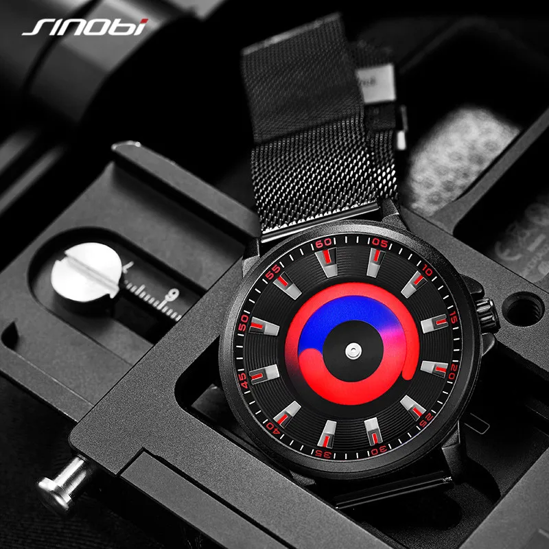Часы наручные SINOBI Мужские кварцевые креативные брендовые Роскошные модные с