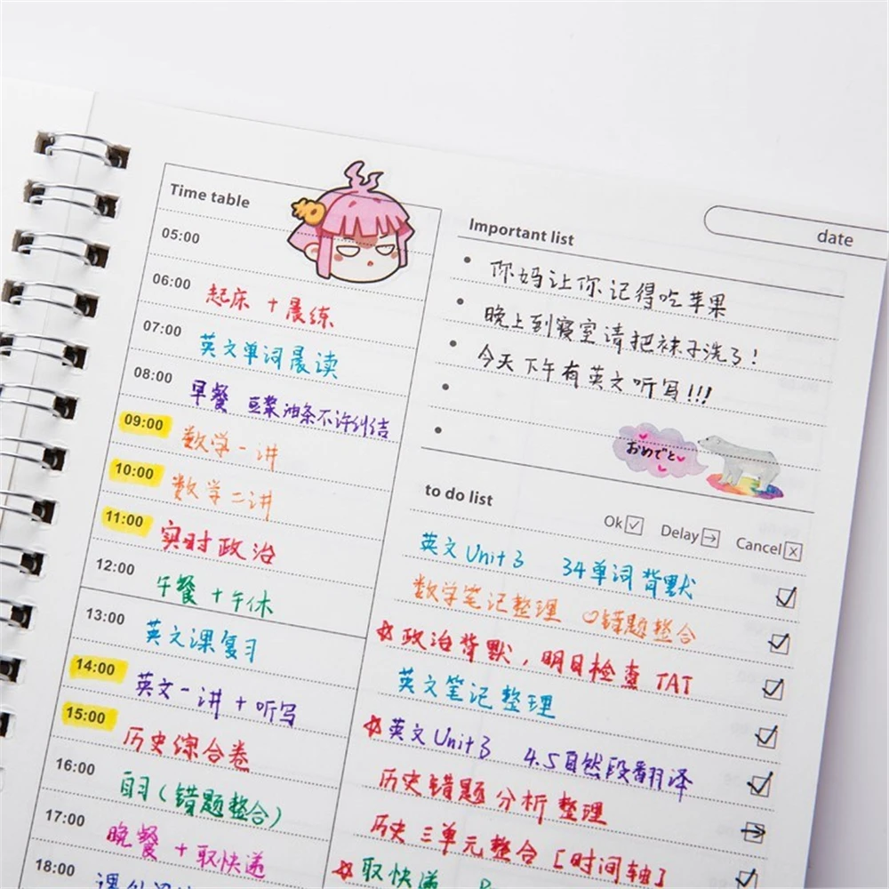 Блокнот А5 ежедневник органайзер управление временем КПД ручная запись блокнот