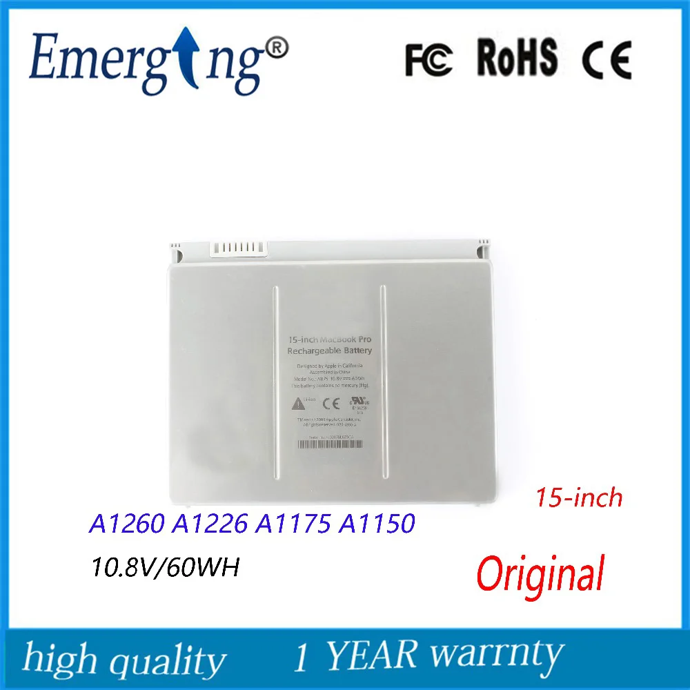 10 8 v 55WH новый оригинальный аккумулятор для ноутбука Apple MacBook Pro15inch A1260 A1226 A1175