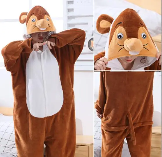 Новинка Пижама кигурум Одно Ухо мышь кавайная комбинезон Аниме Толстовка