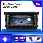 Автомагнитола 2DIN, 4 ядра, автомагнитола, аудио, для Smart Fortwo W451 2006  2009, стерео, Wi-Fi, Бесплатная карта, GPS-навигация, мультимедийный видеоплеер, BT, SWC, FM