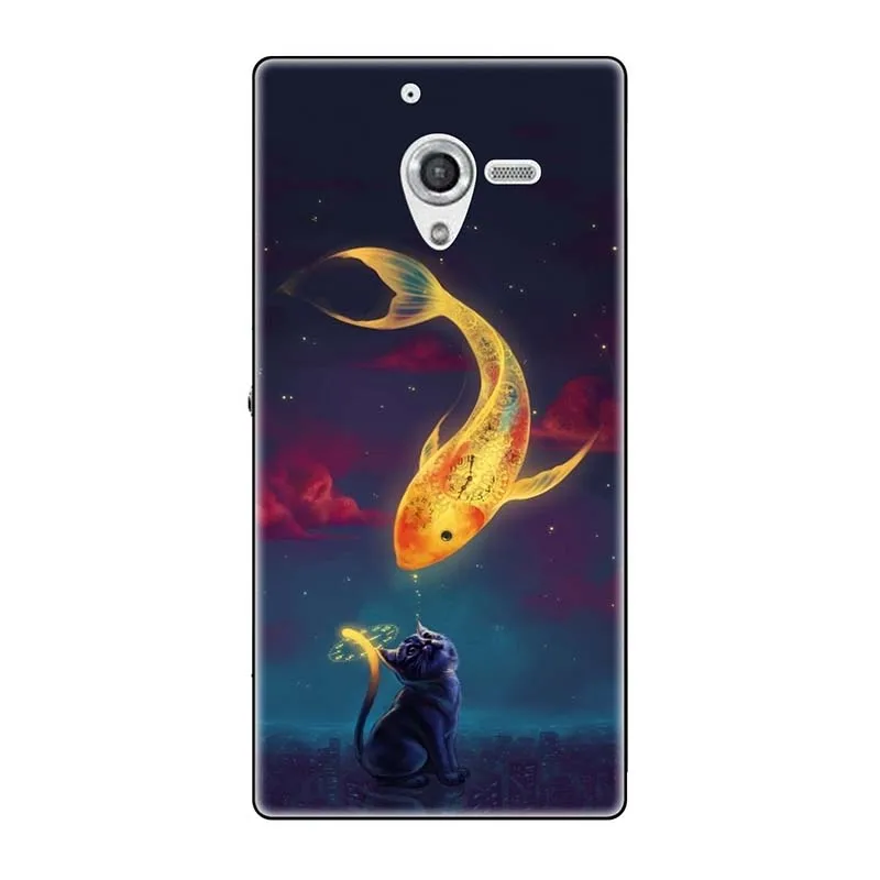 A086 Телефонные чехлы для sony Xperia ZL непосредственный сбыт из L35H C6502 C6503 C6506 5," чехол с принтом(розы); волк милый чехол-крышка с узорами чехол для телефона чехол Fundas Para - Цвет: A086