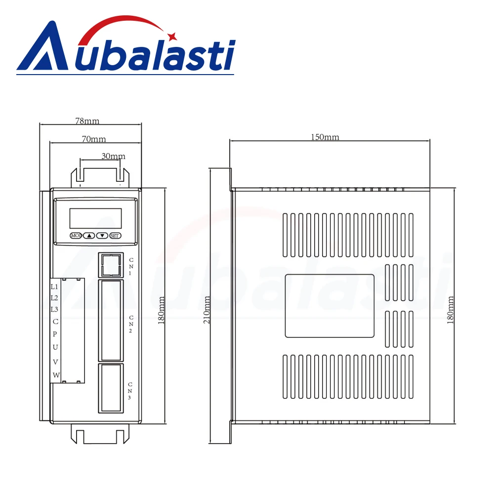 Драйвер серводвигателя переменного тока Aubalasti 1 кВт 4 Н · м 2500 об/мин 80ST-M04025 драйвер