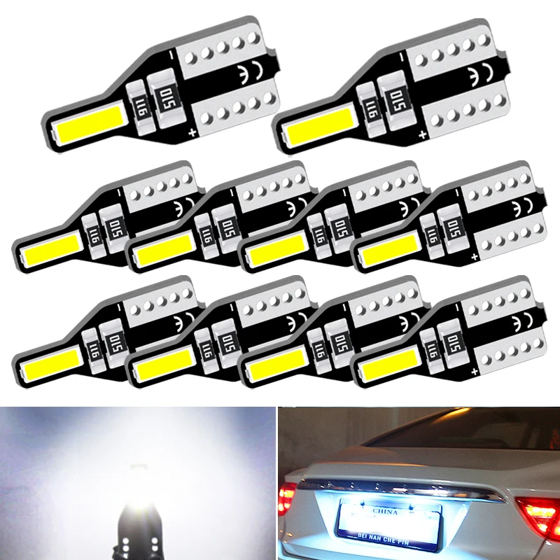 Лампа светодиодная Автомобильная T10 W5W лампа светодиодный чтения 7020 SMD 168 194 12 В 6000K