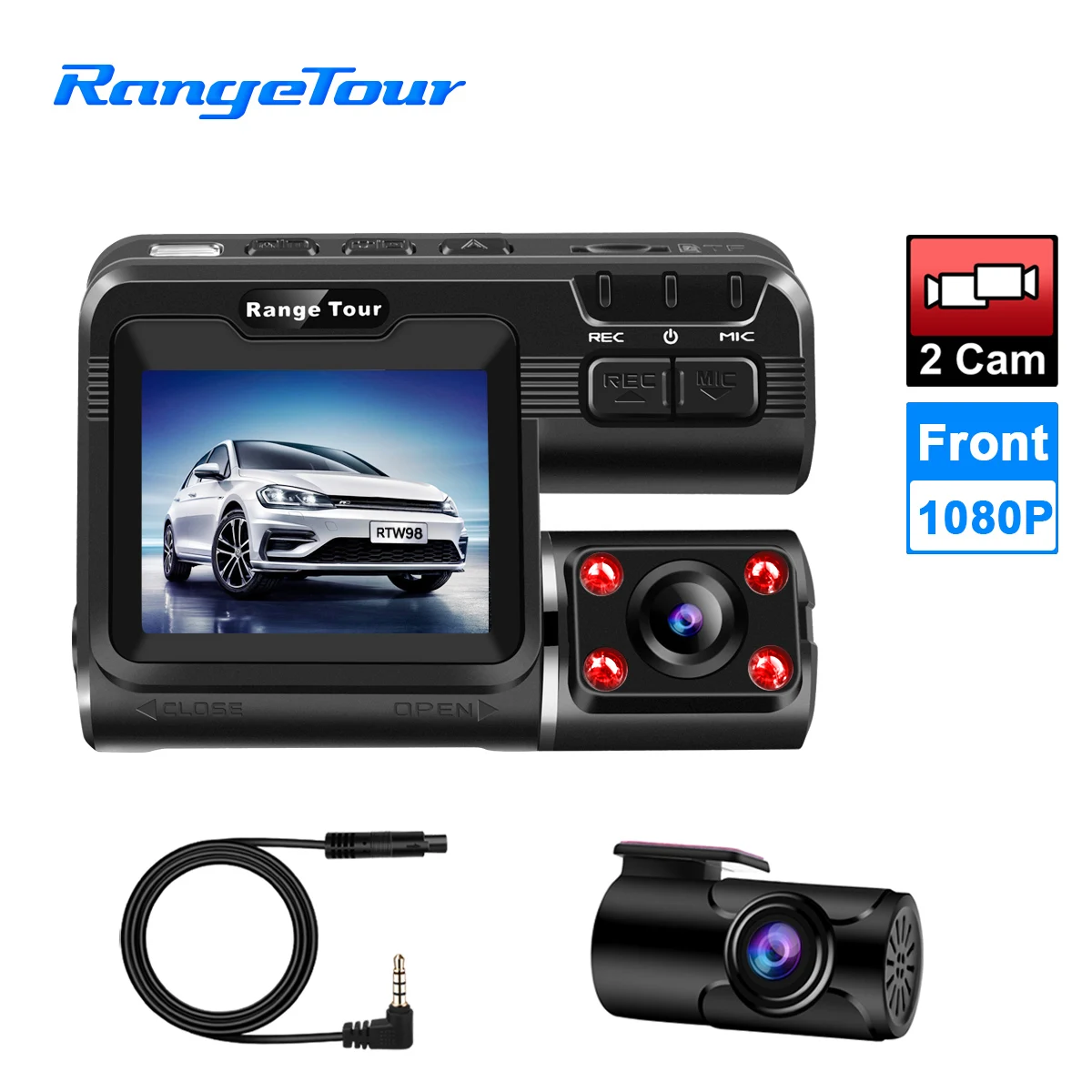 

Мини-видеорегистратор с 4 ИК-камерами, 1080P, 360 градусов