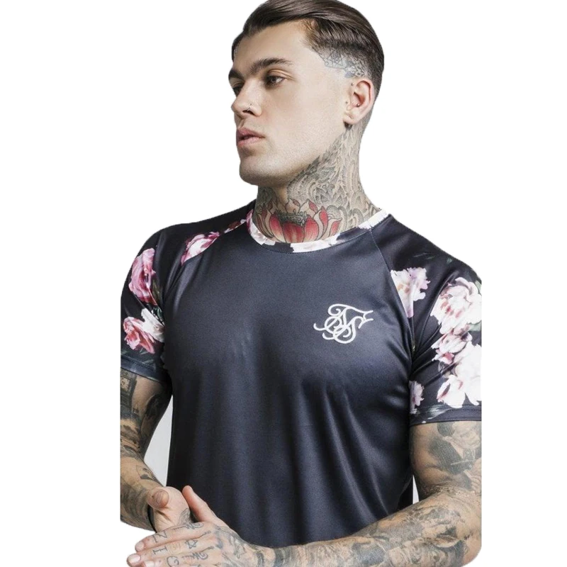 

Mens Sik Silk Men T-Shirt Casual Male TShirts Summer Siksilk Man Tshirt Streetwear Brand Clothing Tee Tops Silk Silk T Shirt Men