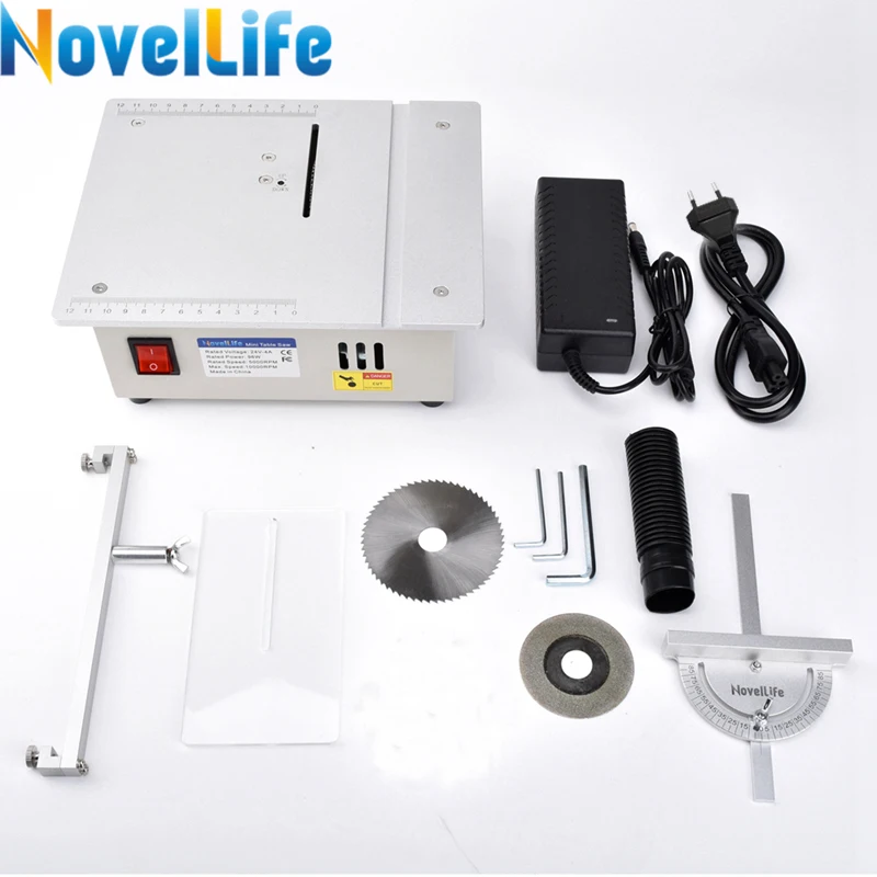 

Mini Table Saw Handmade Woodworking Bench Saw DIY Hobby Model Crafts Cutting Tool 120W Power Supply 80mm Circular Saw Blade R3