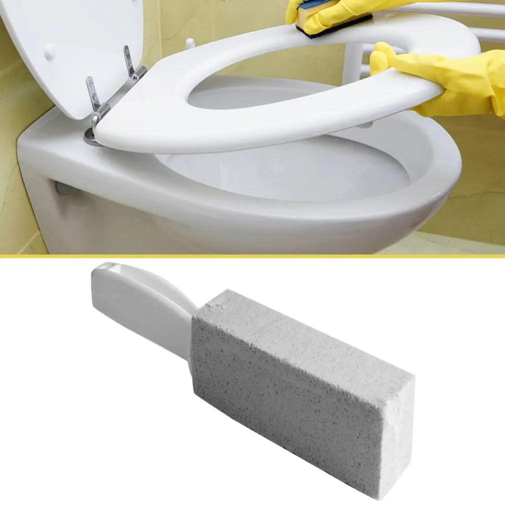 

1Pc Natural Pumice Stone Toilets Brush Quick Cleaning Stone Cleaner With Long Handle for Toilets Sinks Bathtubs