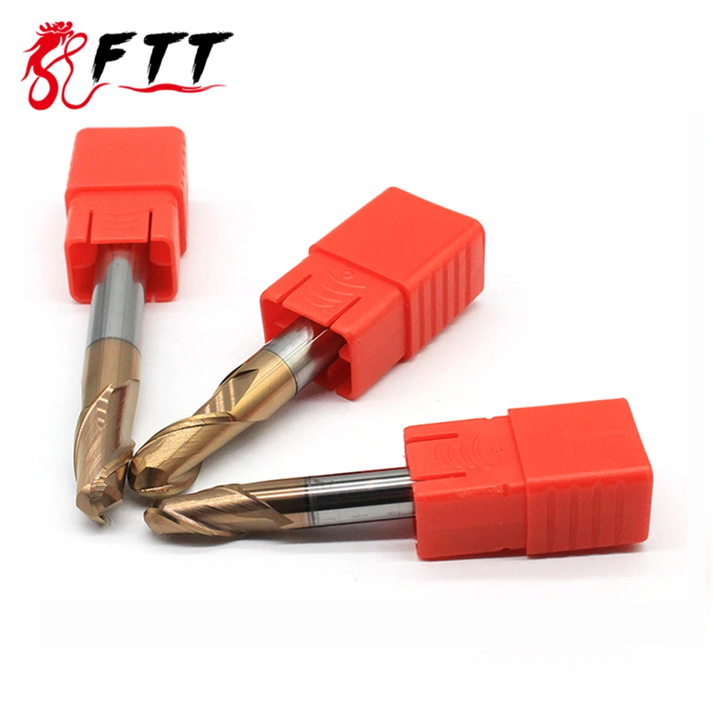 1 шт. R0.5 R0.75 R1 R1.5 R2 R3 HRC55 2 флейты с шариковым концом для носа Номинальная круглая фреза фрезерный станок с ЧПУ Бит
