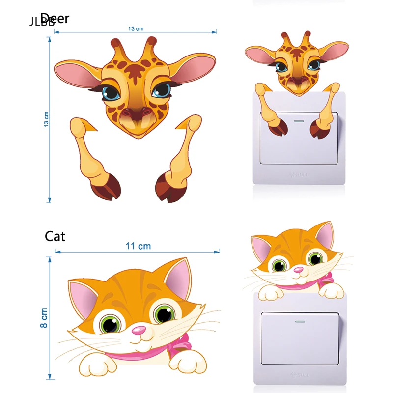 С рисунком в виде симпатичного слона котенок Панда Гнездо настенный выключатель