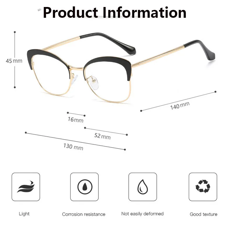 Модные поддельные маленькие очки оправа для женщин антибликовый светильник