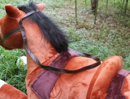 

41'' Simulation Big Brown Horse Plush Giant Soft Toy Stuffed Animal Cushion Gift Cute Pillow Cushion Children's Doll Toy Cotton