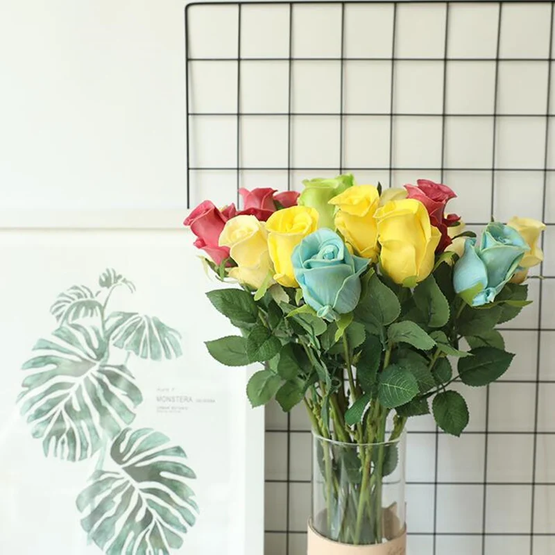 1 шт. искусственные розы ветки цветок домашний стол орнамент сделай сам украшение