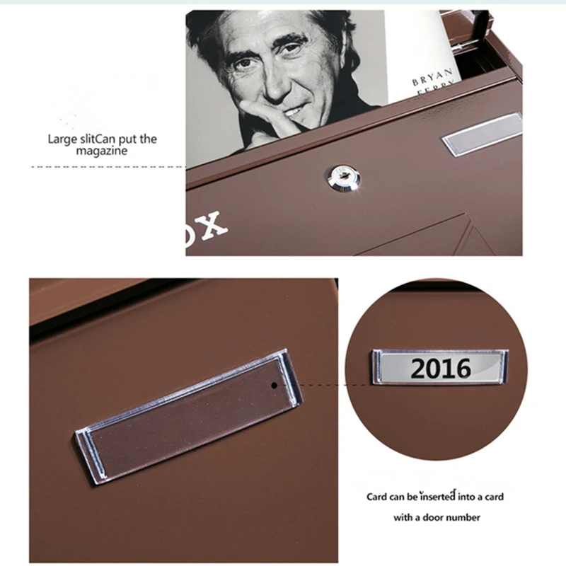 Ретро Классический непромокаемый почтовый ящик для вилл Открытый запираемый