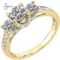 womens 1 carat ctw 10k rose gold s925 sterling silver engagement ring white gold round moissanite diamond ring d color