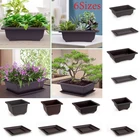 Пластиковые цветочные горшки с имитацией фиолетового песка, 1 шт., прямоугольная ваза, горшок для суккулентов, горшок для растений, цветочный горшок бонсай для выращивания растений на балконе с подносом