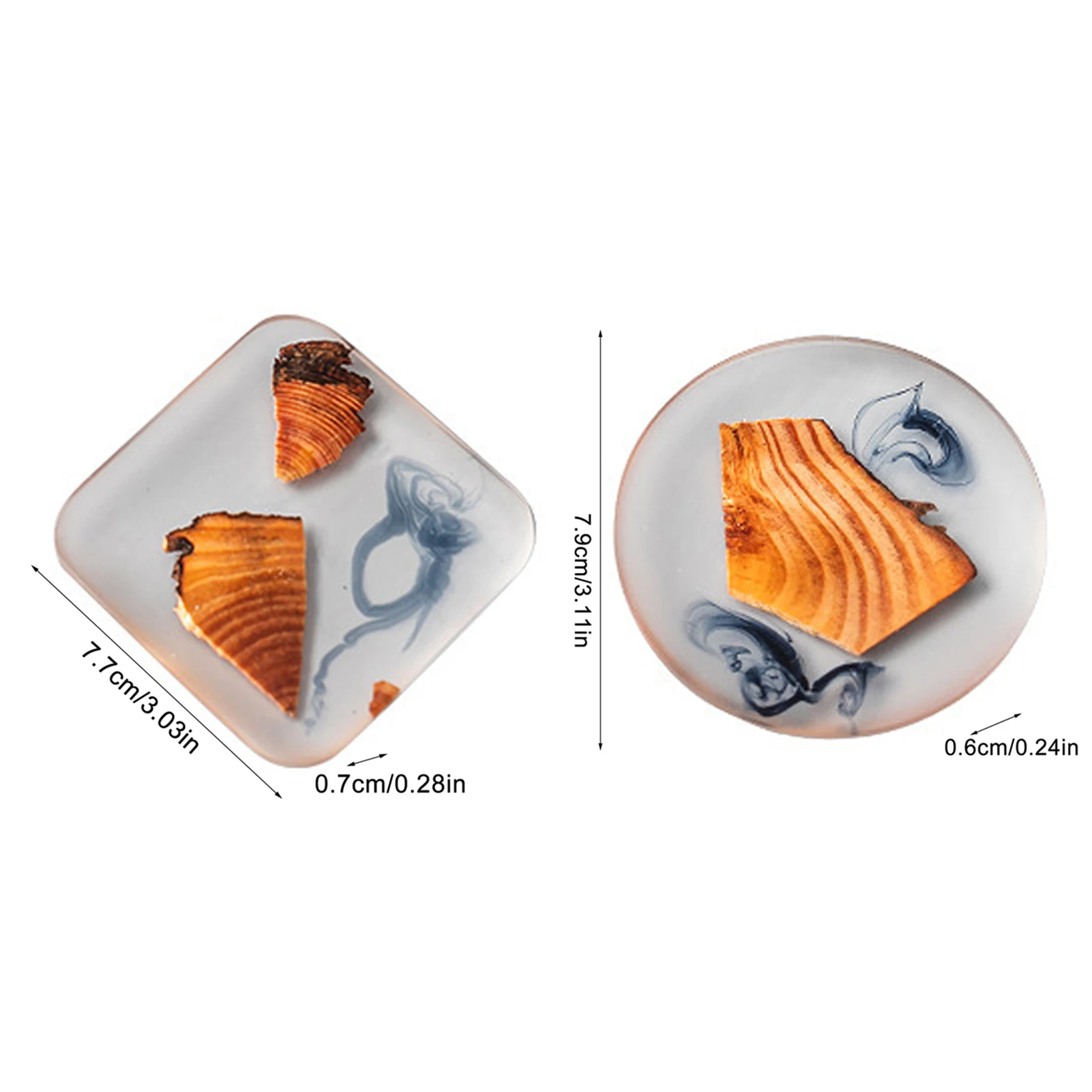 

Coasters With Storage Holder Insulated Cup Resin Mat Kung Fu Tea Set Pad For Coffee Mug Water Cup Placemat Cushion