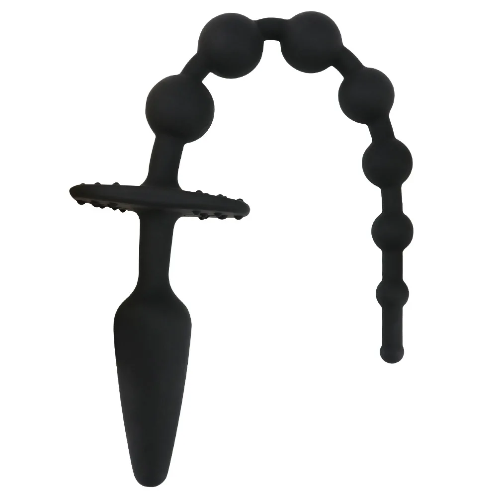 Силиконовая Анальная пробка бусина анальная вставка тренажер Увеличитель Члена