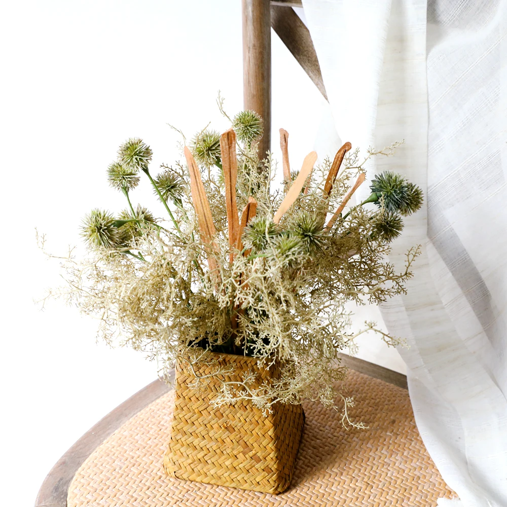 

Artificial Flower Thorn Ball Grass, Single Bunch 43cm, Wedding Flowers, Home Decoration, Living Room Desktop Flower Arrangement