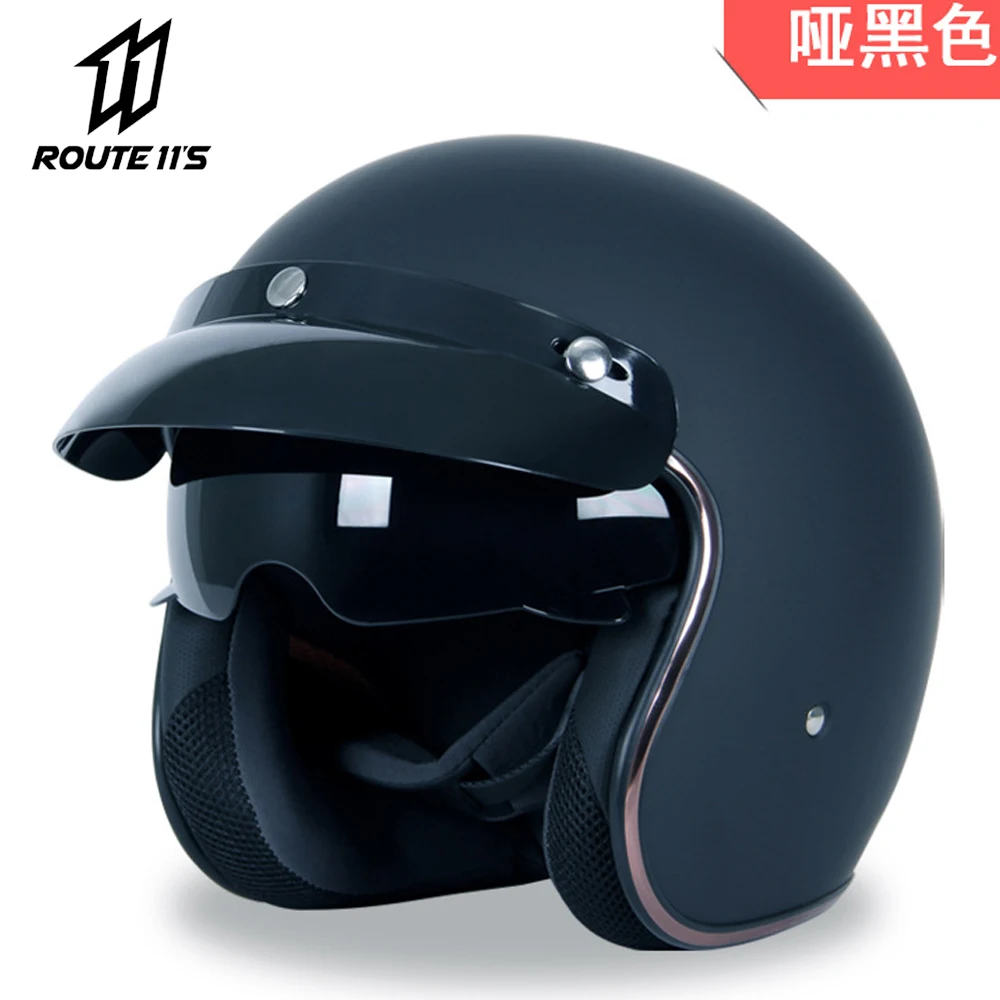 

Шлем JIEKAI мотоциклетный унисекс, полузакрытый шлем для защиты мотоцикла, с двойными линзами, всесезонный