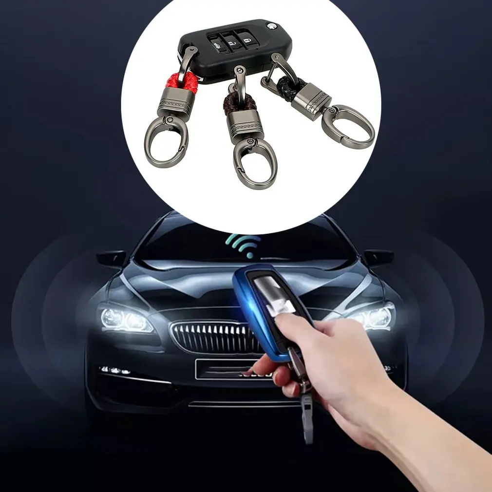 

Car Keyring Key Holder Auto Accessories Key Rings Creative Gift Key Chain Hand Woven Horseshoe Buckle Keychain