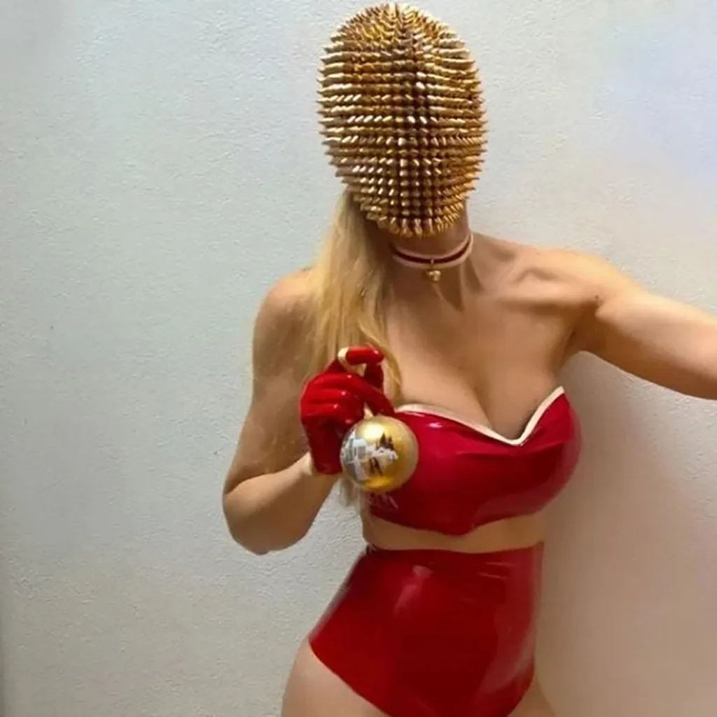 Косплей смешная маска шипованные шипы полное лицо драгоценность Margiela для лица