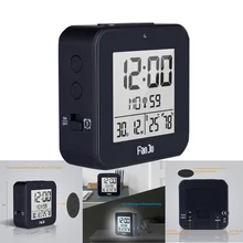 Digital Alarm Clock DCF Radio Dual Alarm Automatic Backlight LED Wood Electronic Temperature And Humidity Table Time Office G L1