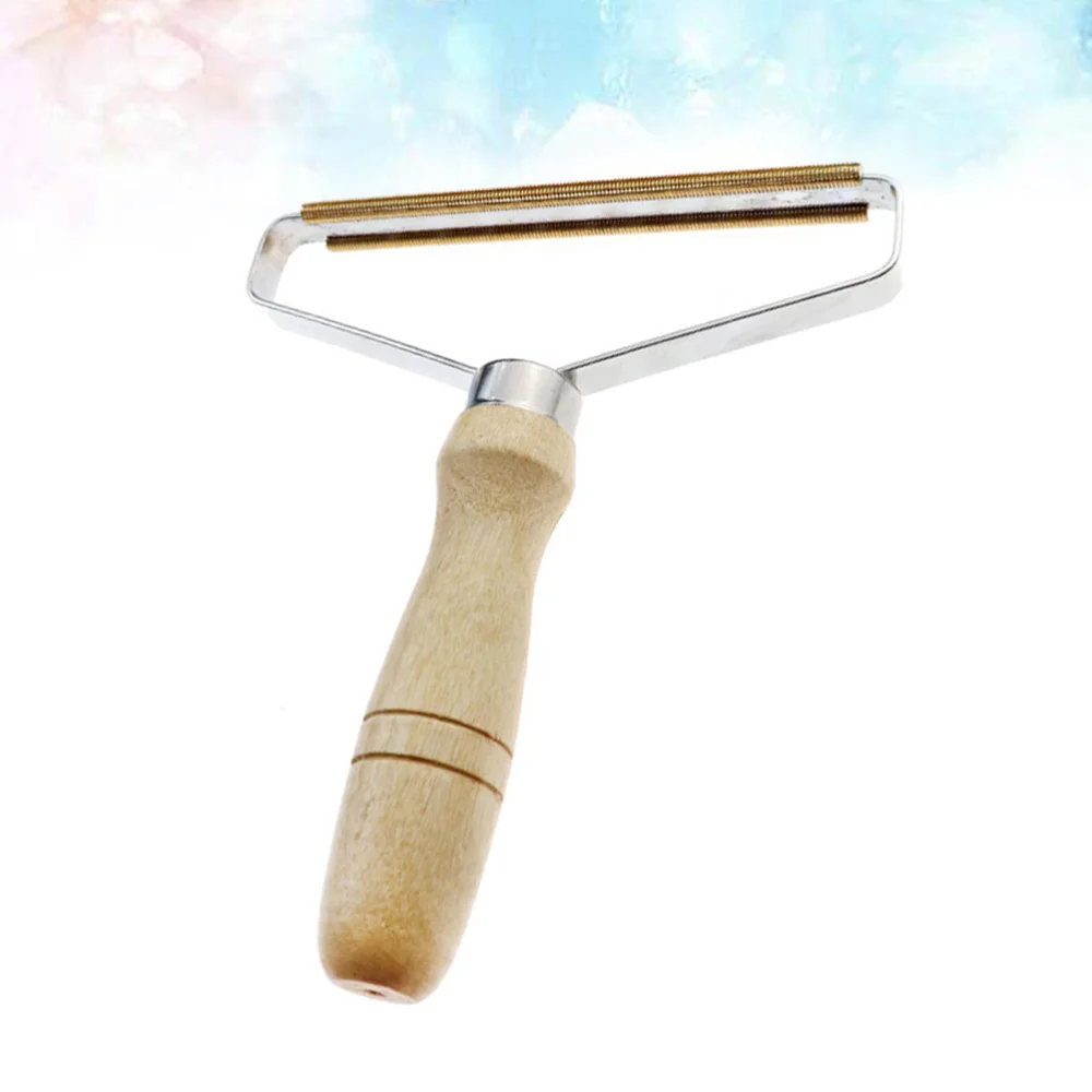 

2pcs Creative Copper Sticky Hair Static Dry Cleaning Brush Hair Removal Brush Wooden Handle Manual Clothes Hair Sticky Brush
