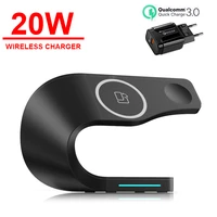 20W Wireless Charger Magnetic Fast Charging Dock Station For Airpods Pro Apple Watch iPhone Pro Max