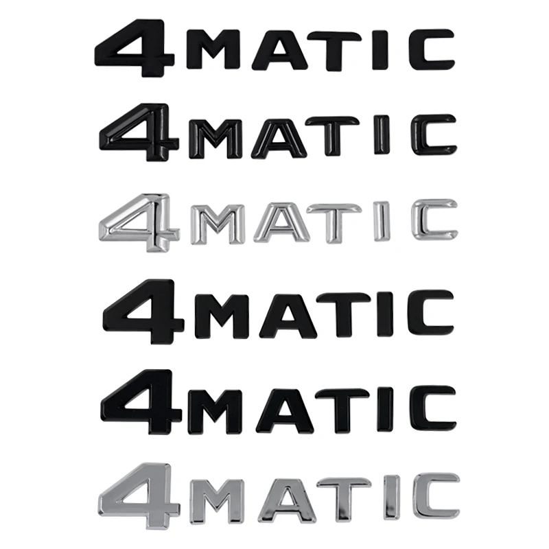

Suitable for Mercedes-Benz ABCEGS ML SL CL GLA CLA class AMG 4 MATIC logo trunk chrome silver matte black letter badge sticker