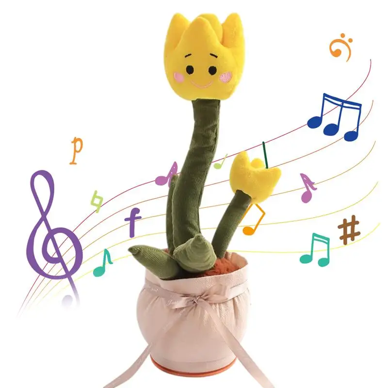 

Dancing Flower Toys Speak Electronic Plush Toys Twisting Singing Dancer Talking Novelty Funny Music Luminescent Gifts