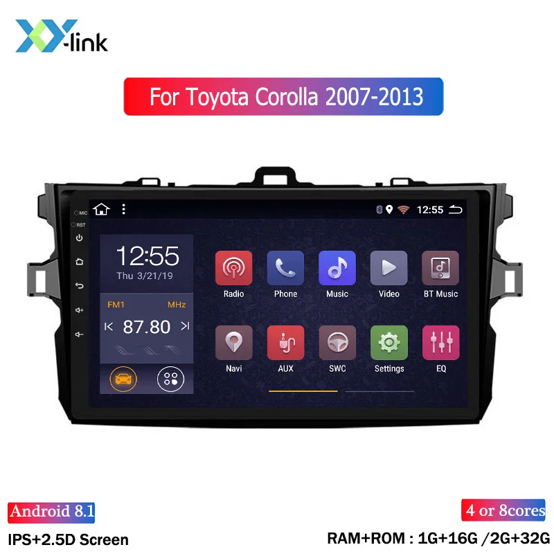 Автомагнитола на Android 8 1 мультимедийный плеер система GPS навигации для Toyota Corolla 2007