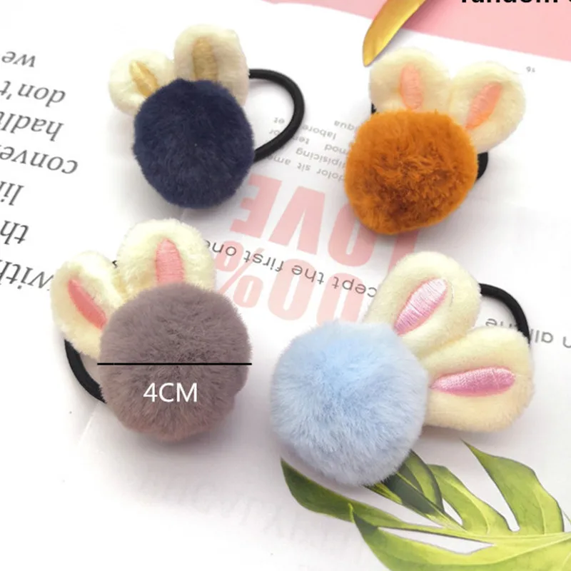 B3- random colors 2/3/5CS/милый комплект для маленьких девочек из овечьей шерсти для мальчиков эластичные резинки для волос для малышей Медведь заколки для волос для детей Зимние женские аксессуары для волос - Цвет: B3- random colors