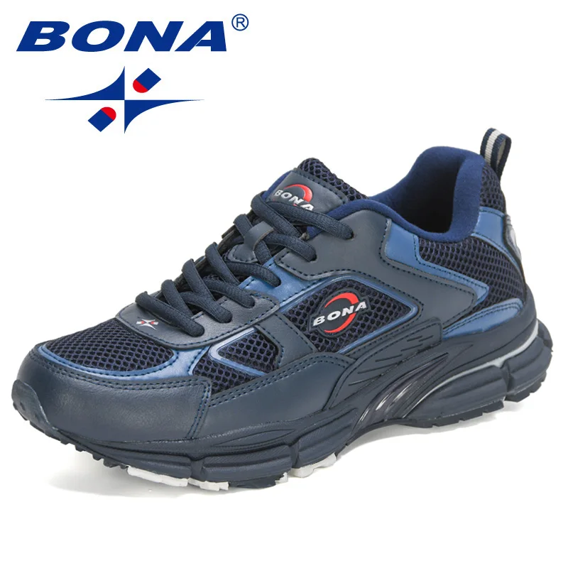 BONA 2022 New Designers Light Sneakers Breathable Running Shoes Men Outdoor Sport Fashion Comfortable Casual Shoes Man Footwear