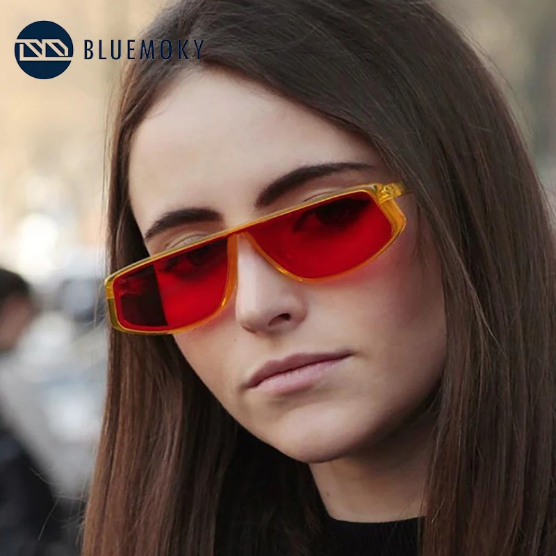 Женские солнцезащитные очки BLUEMOKY винтажные прямоугольные с небольшой оправой