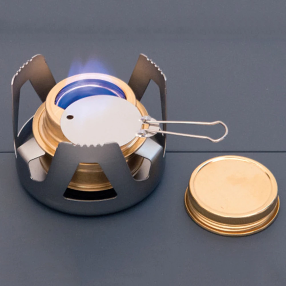 

Alcohol Stove Portable Mini Picnic Stove Burning with Stand Aluminum Alloy Brass Outdoor Camping Hiking Picnic Cooking Stove