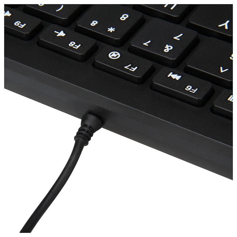 Черный ультра-тонкий тихий маленький размер 78 клавиш Мини Мультимедиа USB