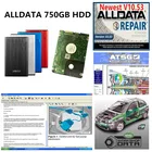 2021 Лидер продаж Авто Ремонт Программное обеспечение alldata программного обеспечения 10,53 vivid 10,2 atsg для автомобильной проводки схемы с 750 Гб HDD DHL Бесплатная доставка