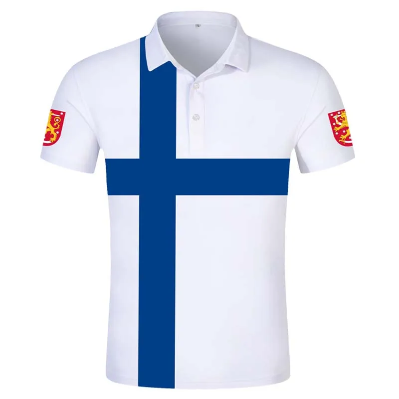 

Finland Polo Shirt Free Custom Name Fin Polo Shirt Nation Flag Fi Finnish Swedish Suomi Print College Photo Diy Country Clothes