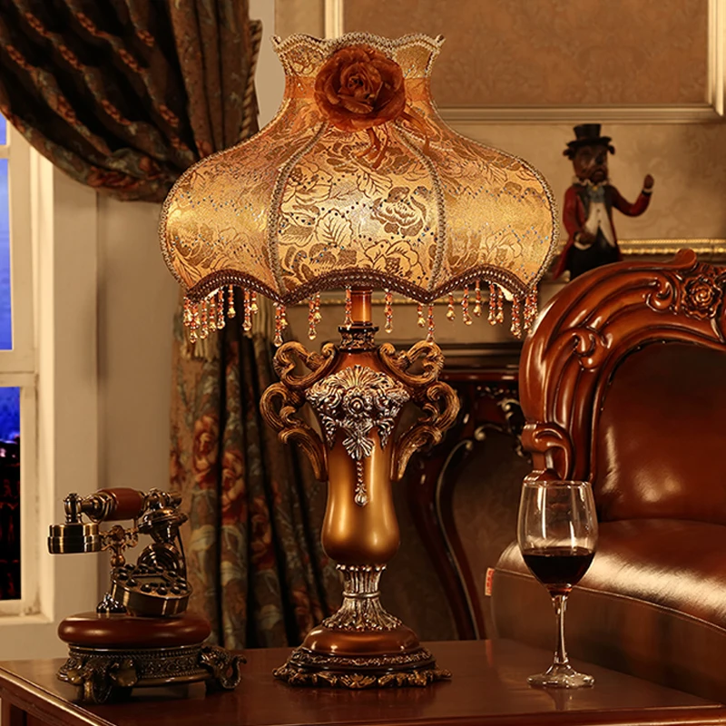 

Buy 2 Get 20% Off European Style Resin Table Lamps Bedside Lamp American Bedroom Lamp Wedding Celebration Decoration Table Lamp