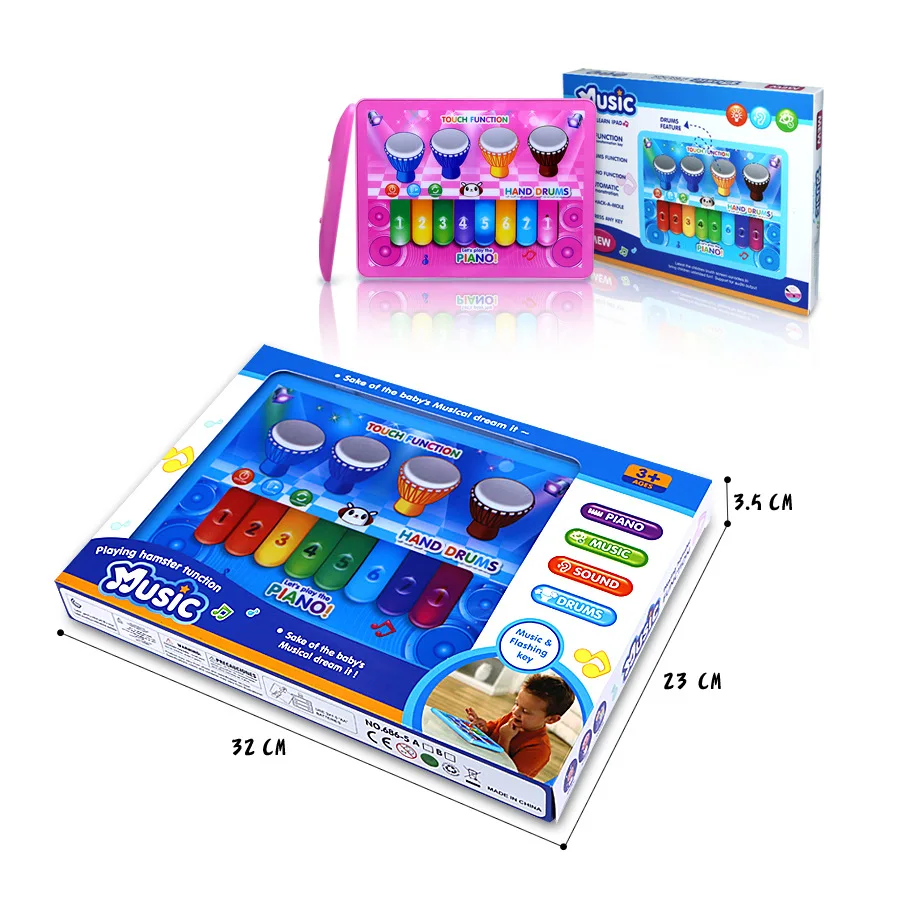

English Puzzle Tablet Music Player Children's Whac-a-Mole Drum Set Learning Machine Toy