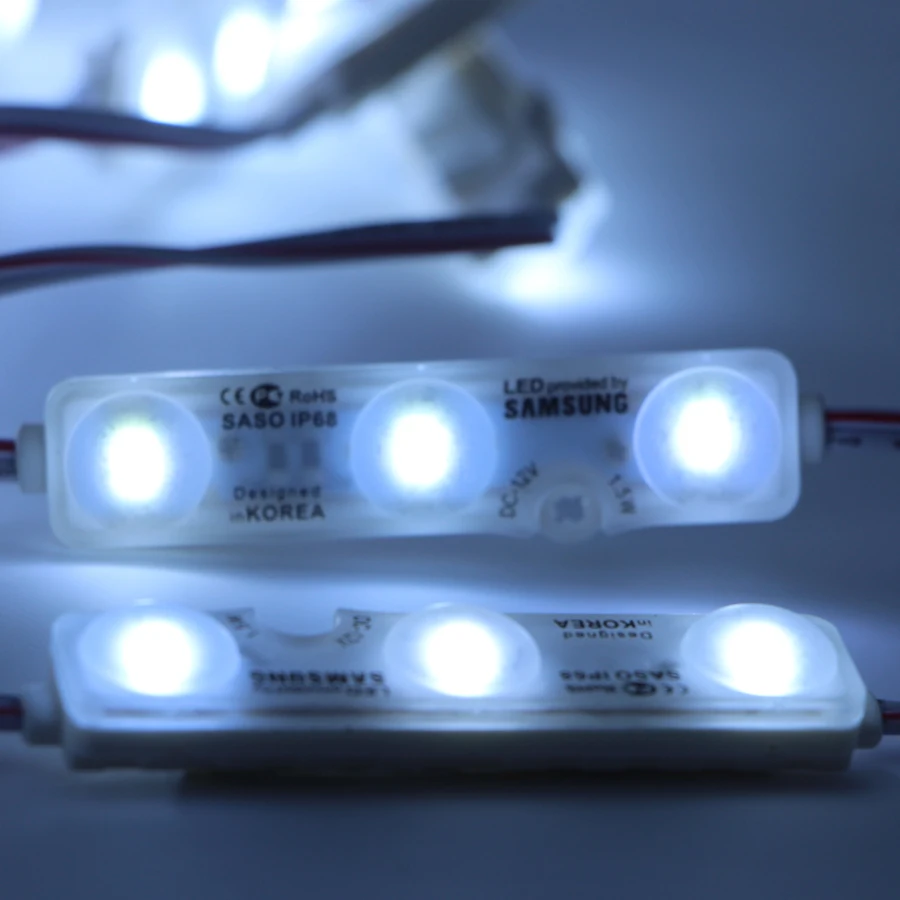 IP68 Samsung 5630 led модуль световая рекламная лампа 1 5 Вт 3 светодиода знак подсветка