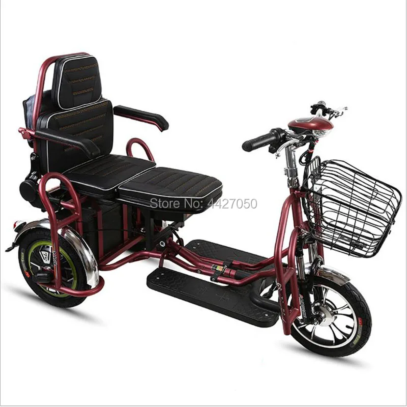 

Бесплатная доставка, модная заводская цена, складной скутер со старым мобильным двигателем 350 Вт, Электрический трехколесный велосипед