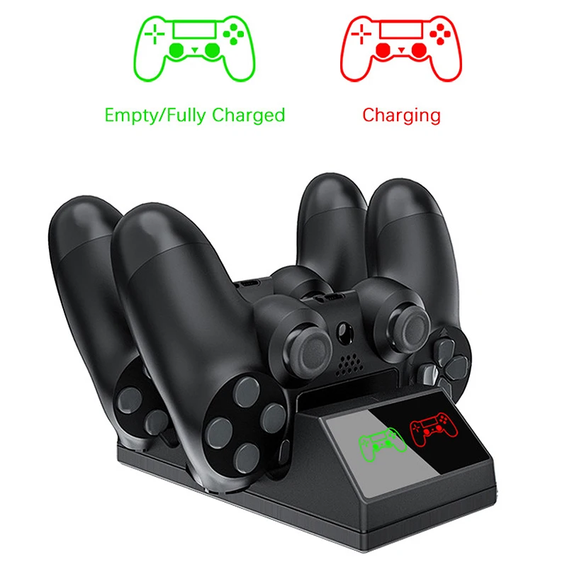 Для PS4/Pro/Slim Dual Controller зарядная док станция с 2 микро usb зарядными разъемами для Sony