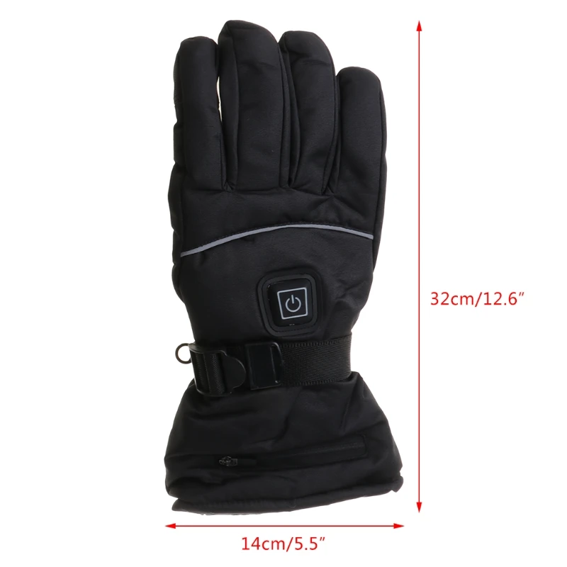 Мужские и женские зимние перчатки с электрическим подогревом со светоотражающей