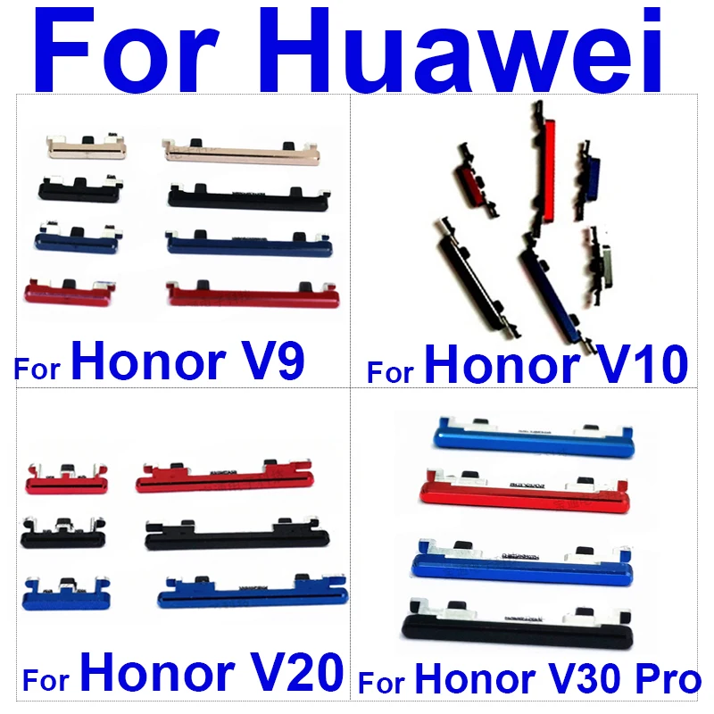 

Боковые кнопки питания и громкости для Huawei Honor V9 V10 V20 V30 Pro, боковые кнопки включения/выключения, кнопки увеличения и уменьшения громкости, за...