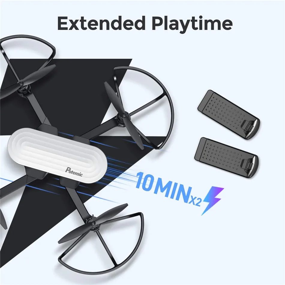 Potensic складной мини Дрон с 2K камерой профессиональный Wifi FPV RC Квадрокоптер легко